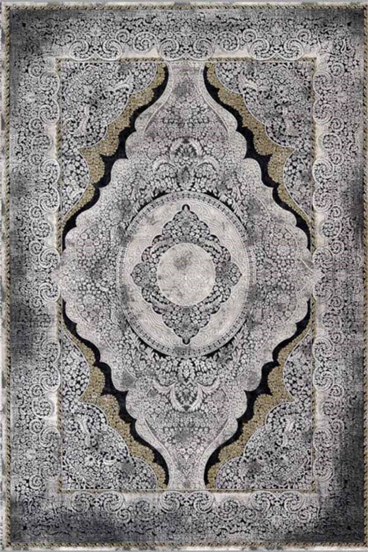 Padişah Santo 31883 Gri 11 mm Akrilik Yumuşak Yıkanabilir İnce Dikdörtgen Makine Dokuma Salon Halısı 200x290 cm