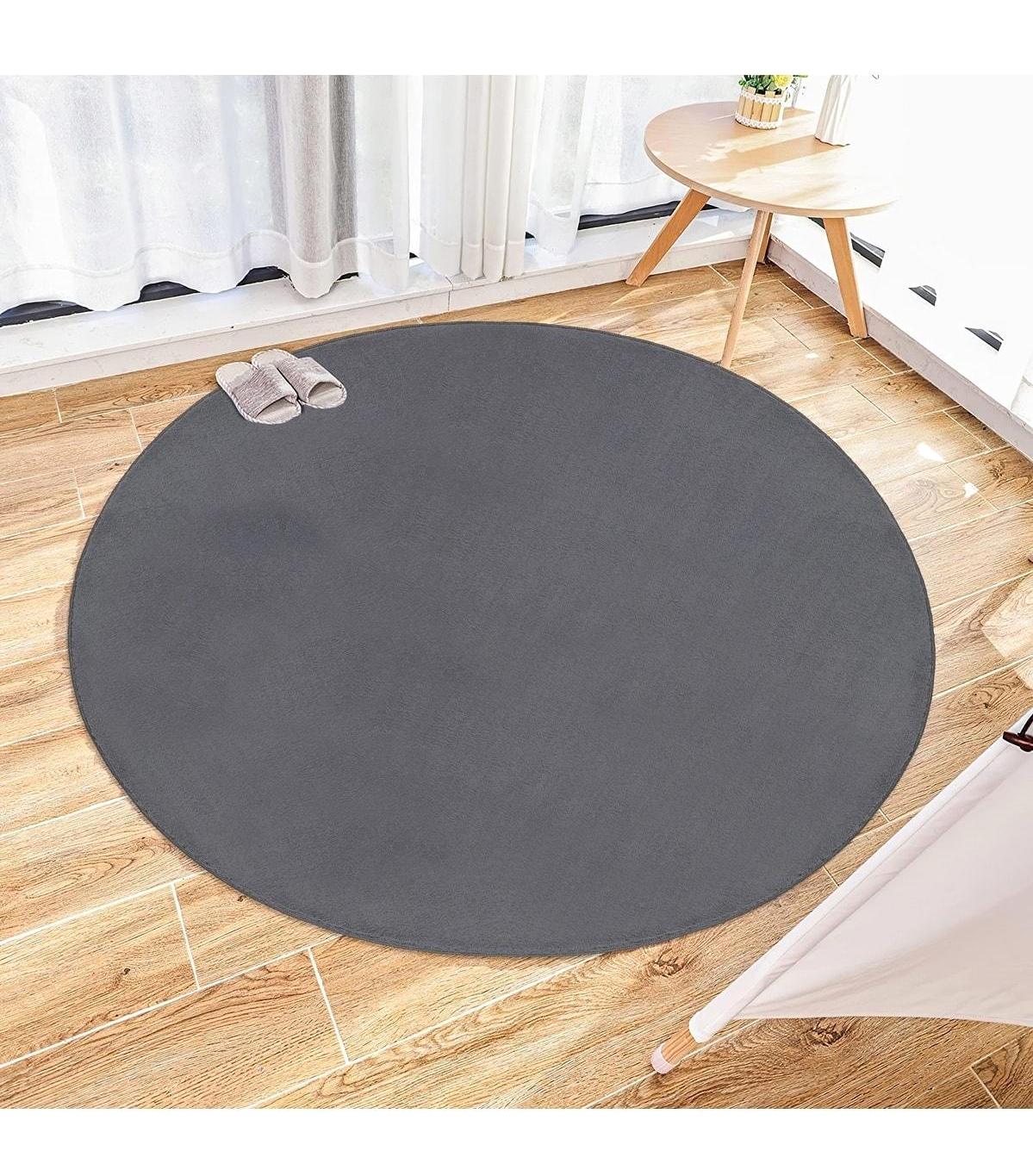 Valery Home Comfort Puffy Antrasit 12 mm Polyester Antialerjenik Yıkanabilir Kalın Kaymaz Taban Dikdörtgen Makine Dokuma Antre-Salon-Yatak Odası Halısı 160x235 cm