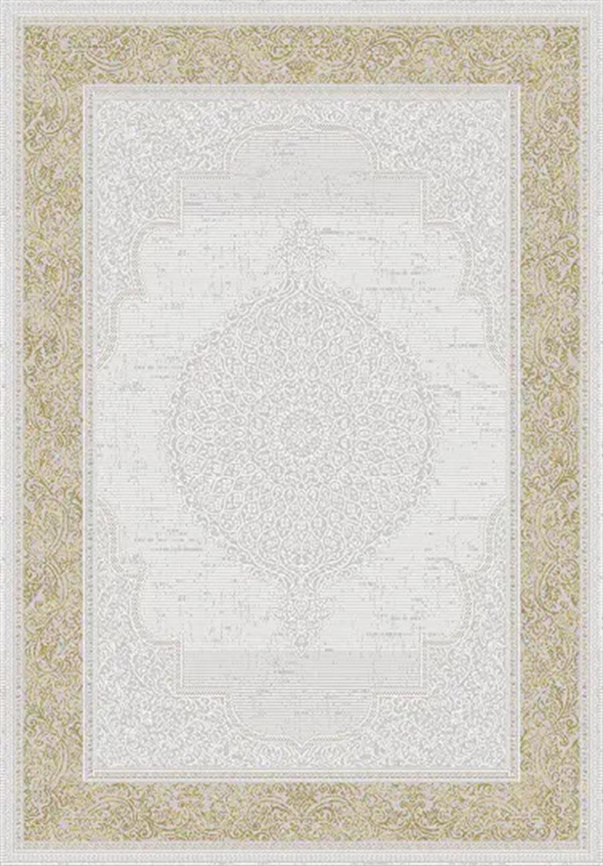 Kreasyon Halı Nar A0206 Krem 9 mm Akrilik Antialerjenik Yıkanabilir İnce Kaymaz Pamuk Taban Dikdörtgen Makine Dokuma Salon Halısı 120x200 cm
