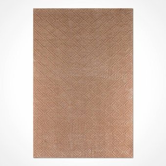 Crea Halı West A0043 Krem 4 mm Polyester Toz Tutmaz Yıkanabilir İnce Pamuk Taban Geometrik Dikdörtgen Makine Dokuma Salon Halısı 80x200 cm