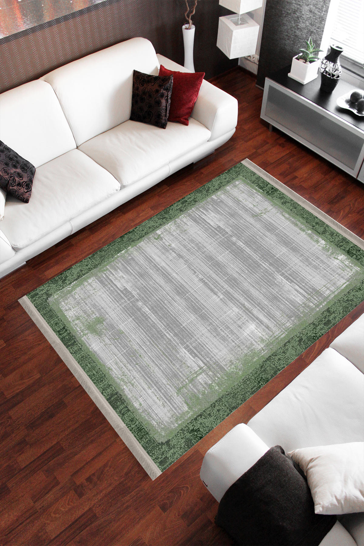 Homier Collection H-DK-5172A Krem 7 mm Pamuk Antibakteriyel Yıkanabilir Orta Kaymaz Dot Taban Dikdörtgen Makine Dokuma Çocuk Odası Halısı 156x230 cm