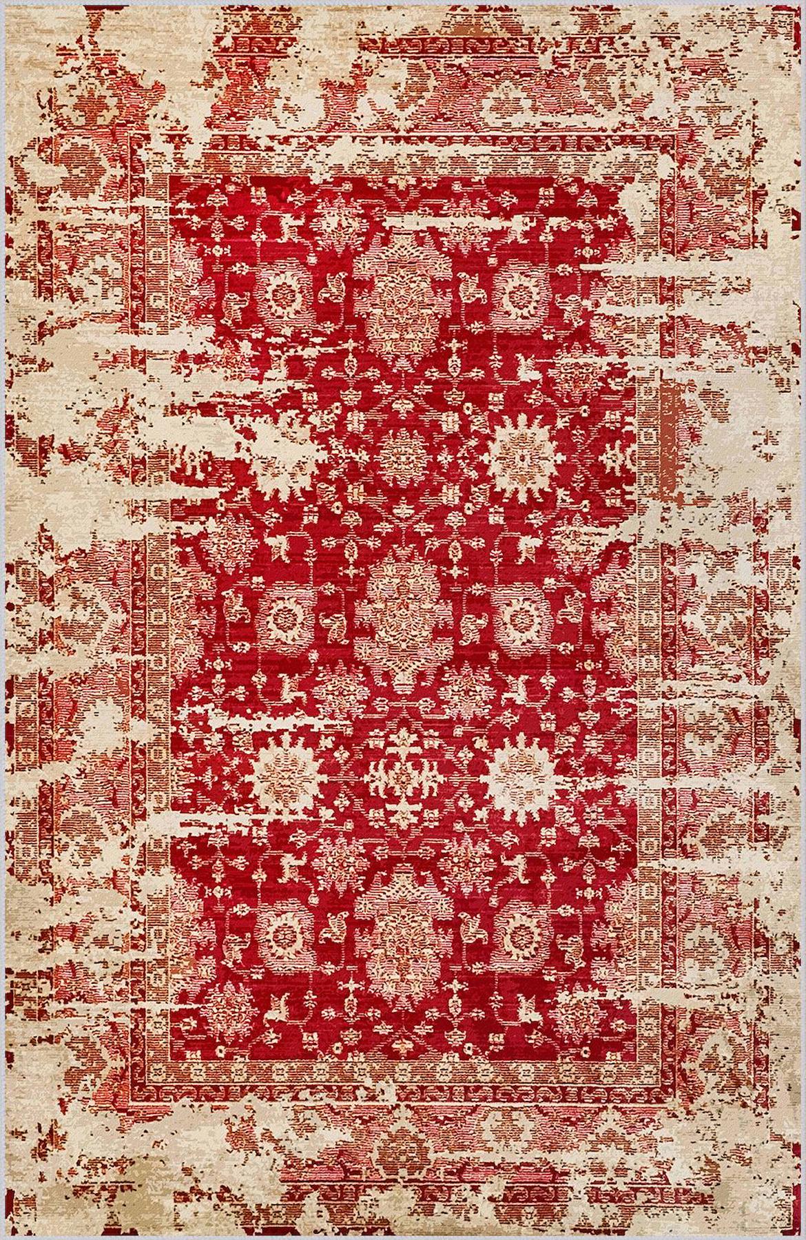 Rovigo Home RVG0783 Çok Renkli 8 mm Polyester Antibakteriyel-Leke Tutmaz-Toz Tutmaz Yıkanabilir İnce Kaymaz Dot Taban Dikdörtgen Makine Dokuma Salon Halısı 160x230 cm