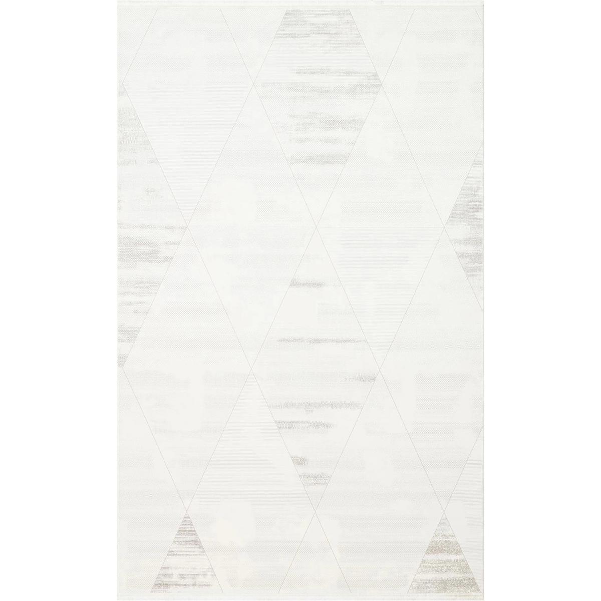 Eko Halı Lykia LYK03 Krem 6-12 mm Akrilik-Polyester Silinebilir Yıkanabilir Orta Kaymaz Dikdörtgen Makine Dokuma Salon Halısı 80x300 cm