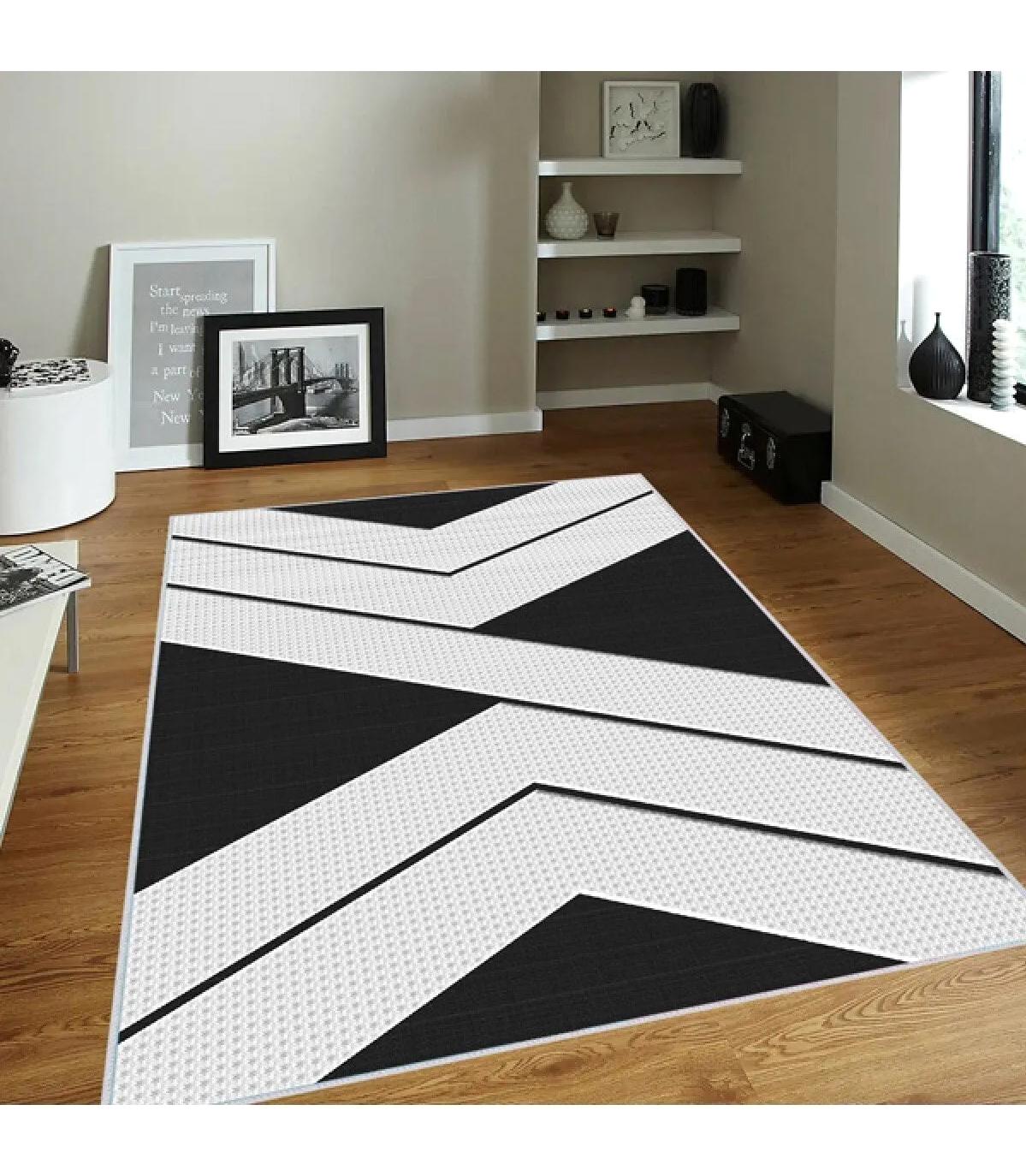 Rovigo Home RVG0123-SD887 Krem 8 mm Polyester Yıkanabilir Orta Kaymaz Dot Taban Dikdörtgen Makine Dokuma Salon Halısı 80x300 cm
