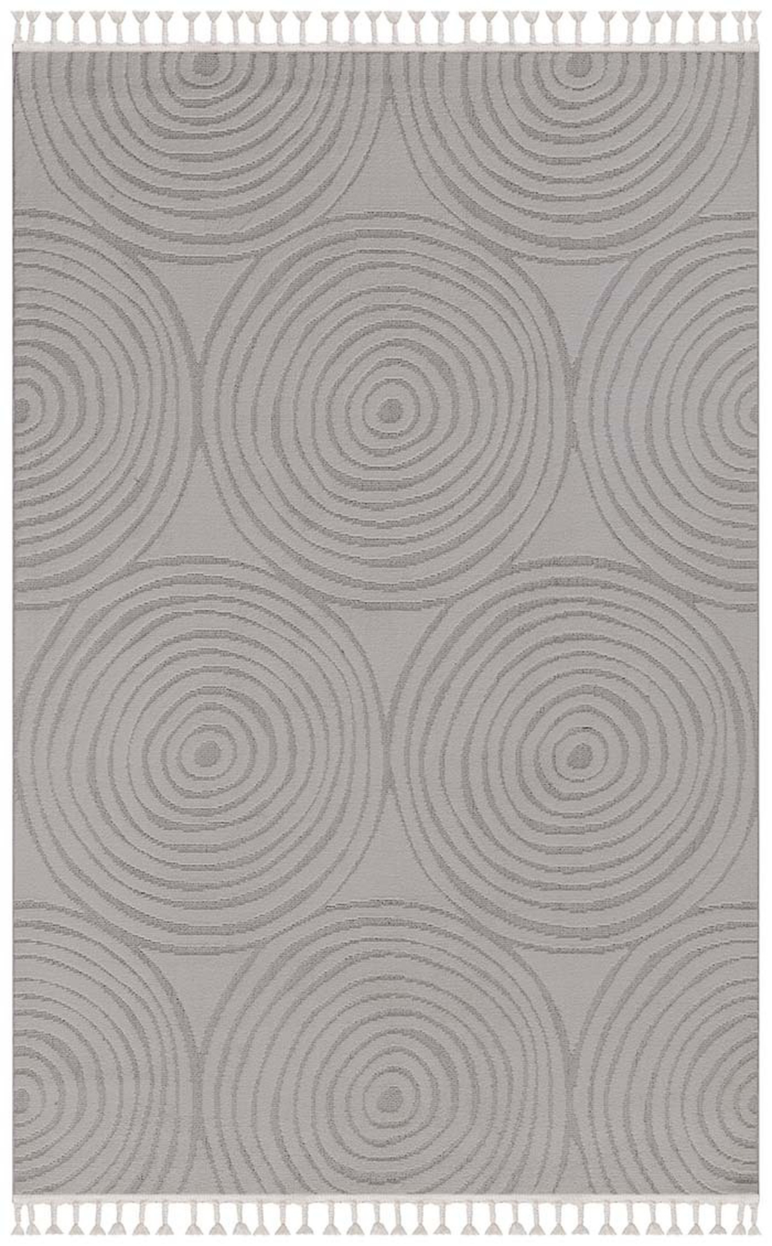 İpek Mekik Halı Shazam 2358A Gri 10 mm Polyester Yıkanabilir Orta Kaymaz Pamuk Taban Geometrik Dikdörtgen Makine Dokuma Antre-Çocuk Odası-Salon-Yatak Odası Halısı 100x200 cm