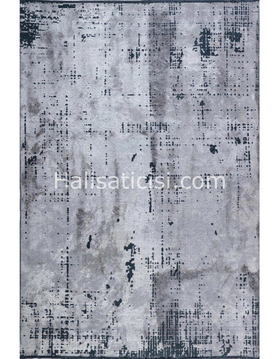 Gümüşsuyu Deco Milano 12254 Gri 6 mm Akrilik-Polyester-Viskon Toz Tutmaz Yıkanabilir İnce Kaymaz Taban Dikdörtgen Makine Dokuma Salon Halısı 80x150 cm