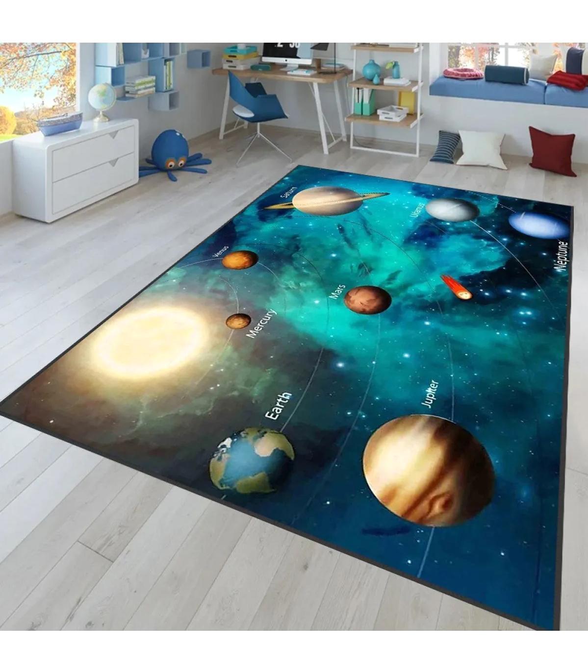 Rovigo Home RVG4056 Çok Renkli 8 mm Polyester Yıkanabilir Orta Kaymaz Dot Taban Dikdörtgen Makine Dokuma Çocuk Odası Halısı 180x180 cm