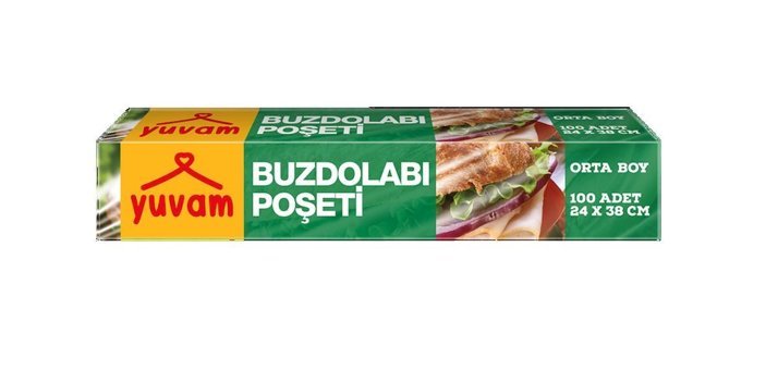 Yuvam Orta Buz Dolabı Poşeti 100 Adet