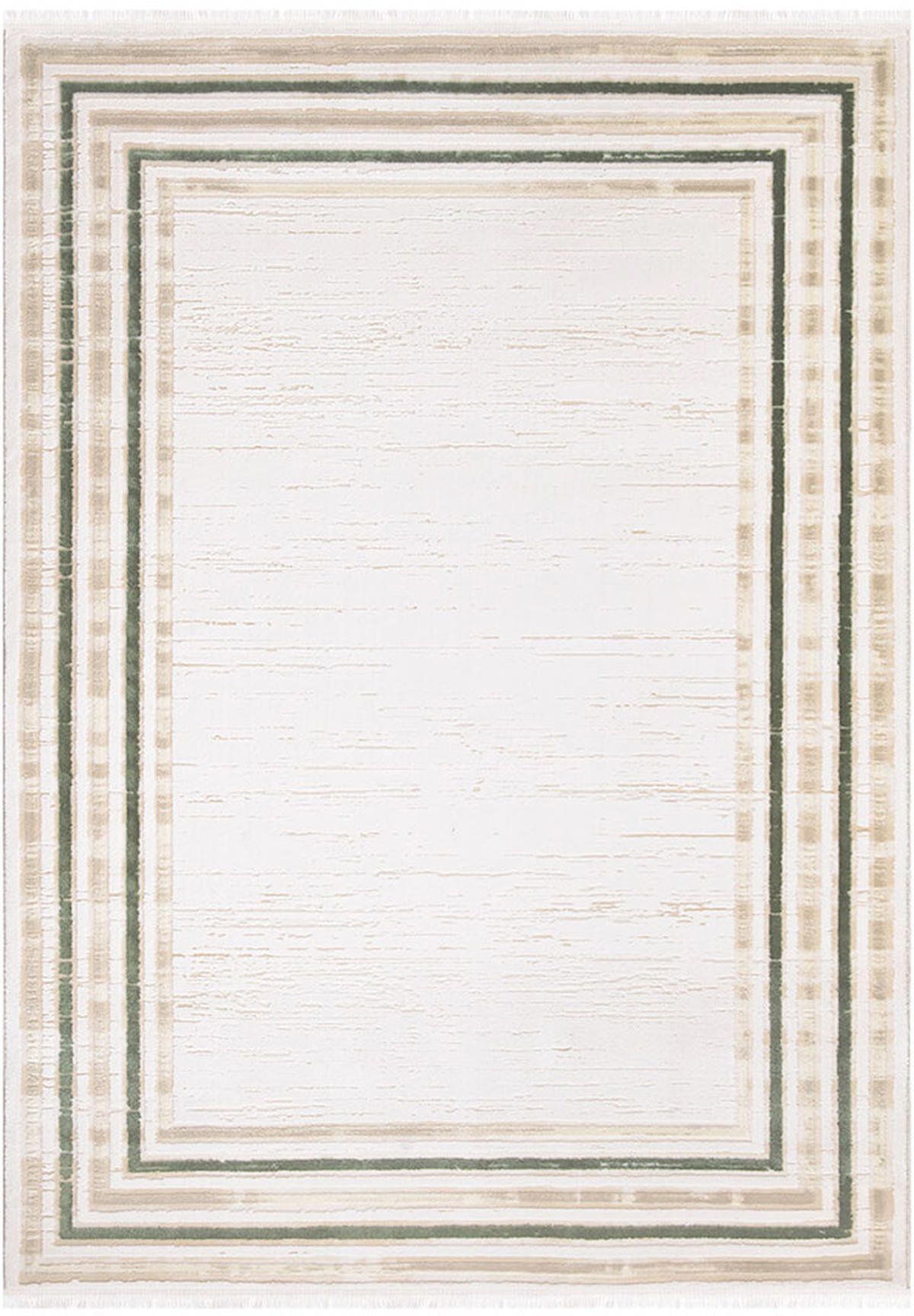 İpek Home Gaspara 14903 Bej - Yeşil 10 mm Akrilik Yıkanabilir Orta Kaymaz Pamuk Taban Dikdörtgen Makine Dokuma Antre-Çocuk Odası-Salon-Yatak Odası Halısı 80x150 cm