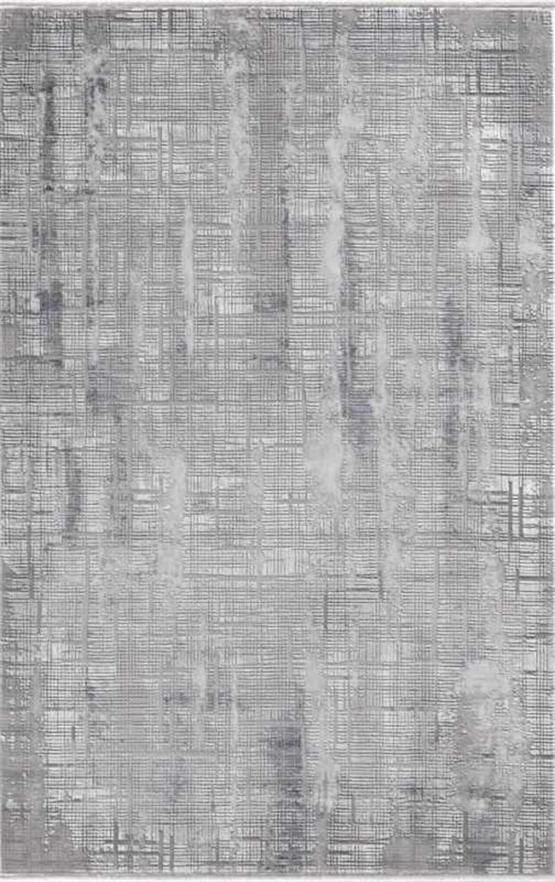Merinos Therapy 19117 Gri 12 mm Akrilik Yıkanabilir Kalın Kaymaz Dikdörtgen Makine Dokuma Salon Halısı 120x180 cm