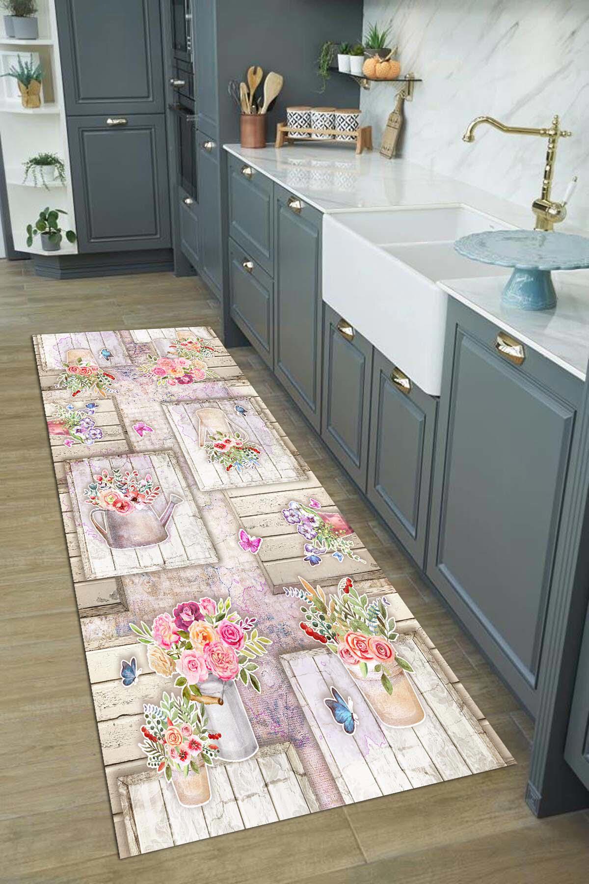 İlyaki Home Selgos Çok Renkli 0.5 mm Pamuk Toz Tutmaz Yıkanabilir İnce Kaymaz Lateks Taban Dikdörtgen Makine Dokuma Çocuk Odası Halısı 160x230 cm