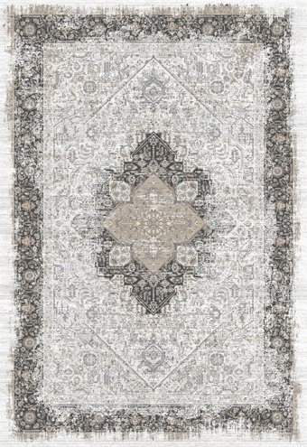 Elexsus Ascension 3324 Gri 8 mm Viskon Silinebilir Yıkanabilir Orta Kaymaz Dikdörtgen Makine Dokuma Oturma Odası-Salon Halısı 200x300 cm