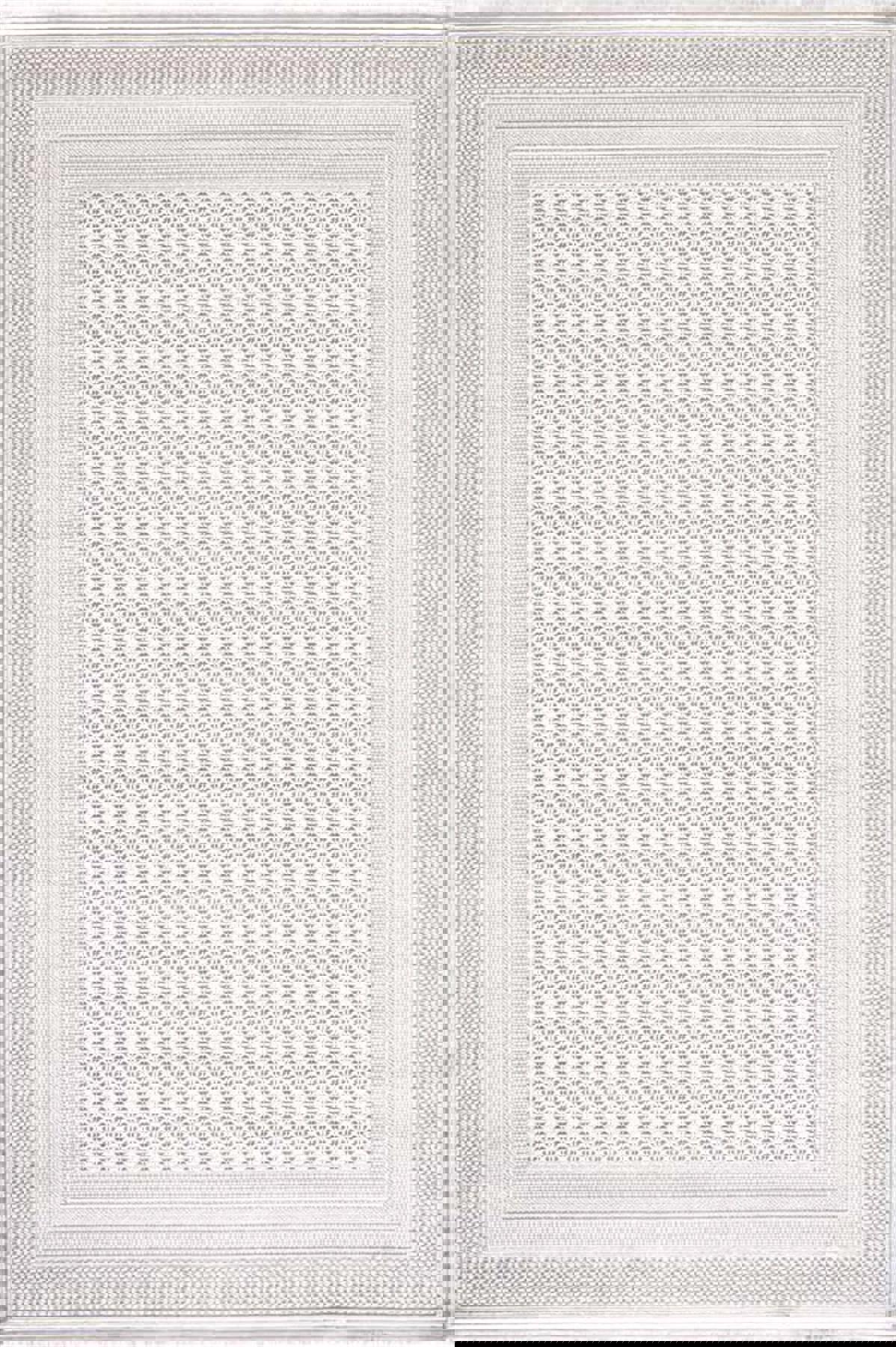 Enti Halı Miras 6818 Beyaz 11 mm Akrilik Silinebilir Yıkanabilir Orta Dikdörtgen Makine Dokuma Salon Halısı 200x290 cm