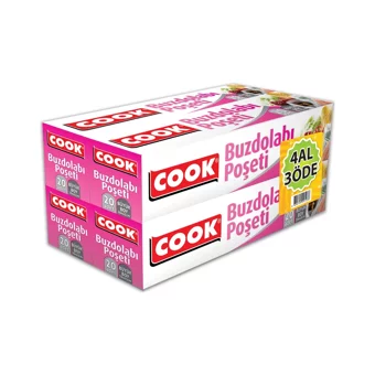 Cook Büyük 30x45 Buz Dolabı Poşeti 4x20 Adet