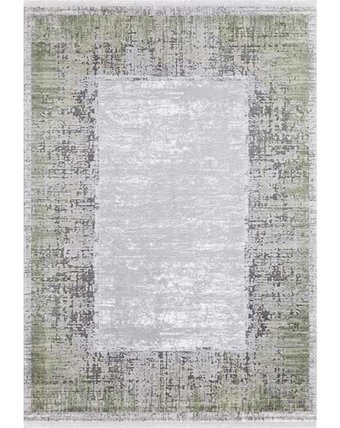Angora Home Evo 9401S Gri 0.7 mm Akrilik Yıkanabilir İnce Kaymaz Jüt Taban Dikdörtgen Makine Dokuma Salon Halısı 100x500 cm