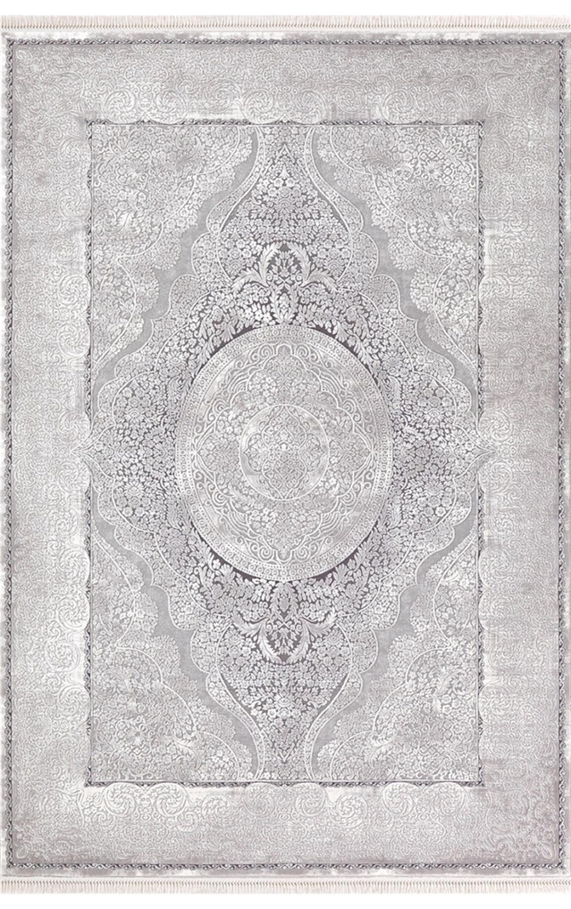 Padişah Santo 31883 Gri 10 mm Akrilik Yıkanabilir İnce Kaymaz Dikdörtgen Makine Dokuma Salon Halısı 200x290 cm
