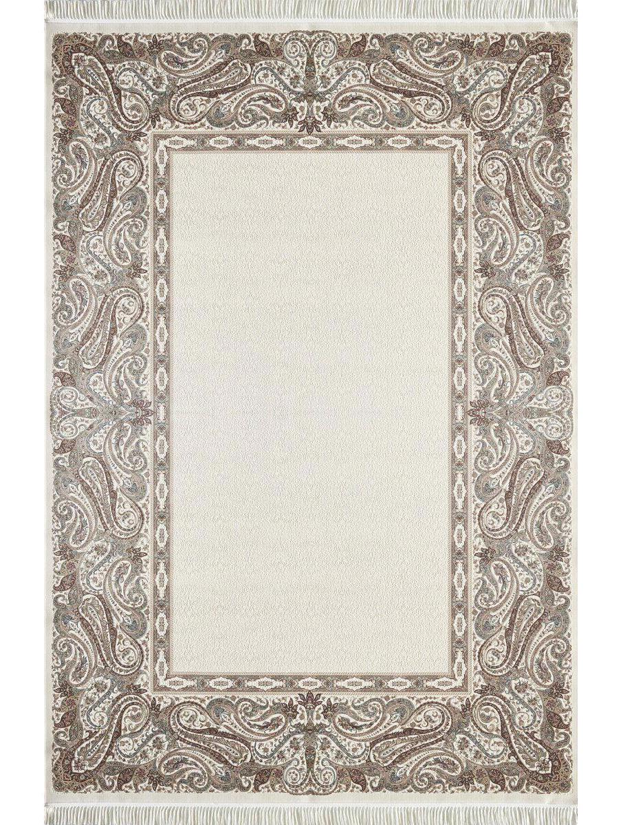 Gümüşsuyu İpekzade120 11377 Krem 6 mm Akrilik-Viskon Toz Tutmaz Yıkanabilir İnce Kaymaz Dikdörtgen El Dokuması Salon Halısı 100x200 cm