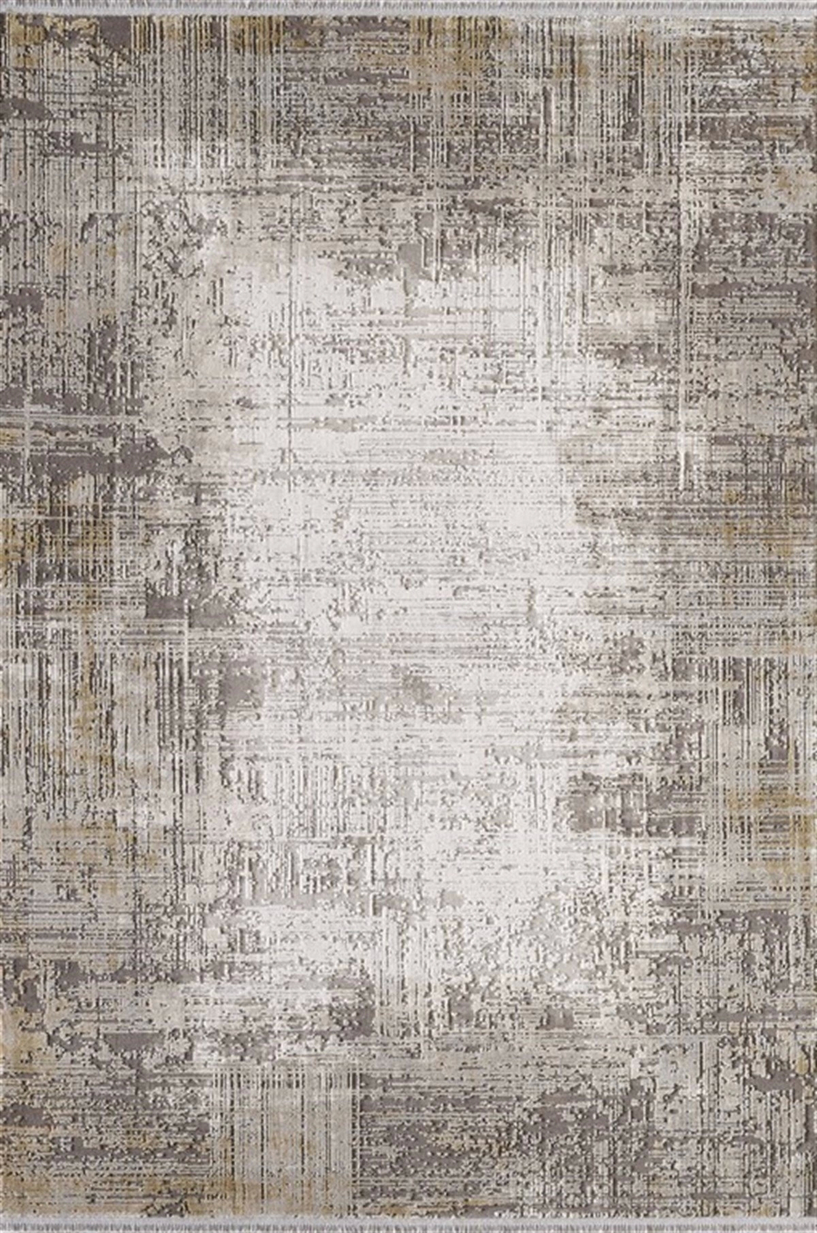 Artemis Halı Premium Stone 5701A Krem 7 mm Viskon Yıkanabilir İnce Kaymaz Jüt Taban Dikdörtgen Makine Dokuma Salon Halısı 160x230 cm