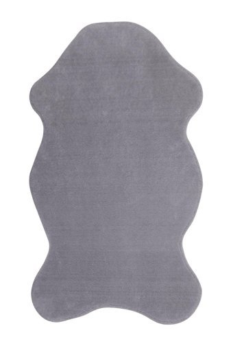 Dijidekor Gri 7 mm Polipropilen Antibakteriyel Yıkanabilir Orta Kaymaz Dot Taban Yuvarlak Makine Dokuma Oturma Odası Halısı 160x230 cm