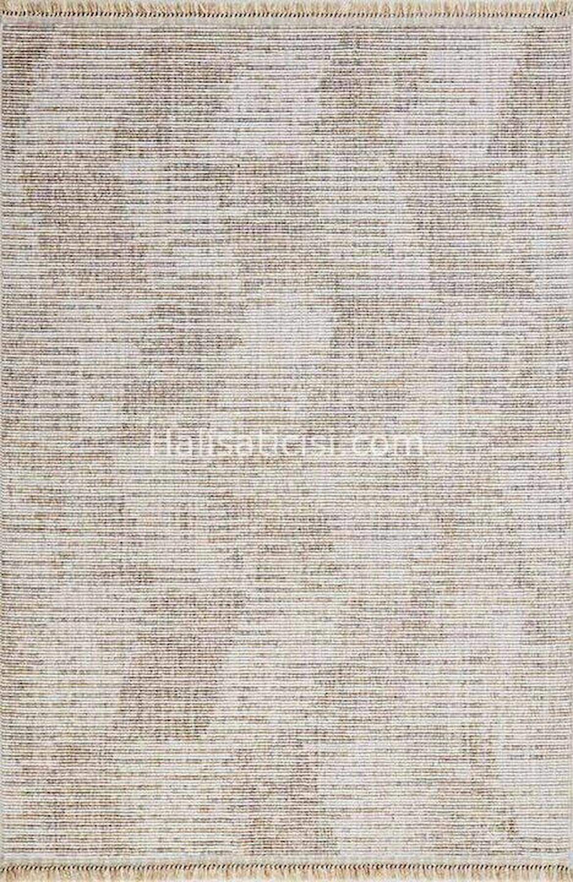 Gümüşsuyu Deco Point 15761 Bej 6 mm Pamuk-Polyester Toz Tutmaz Yıkanabilir İnce Kaymaz Dikdörtgen Makine Dokuma Salon Halısı 75x300 cm