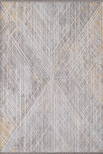 Royal Halı Serenity JV06B Krem 9 mm Polyester Toz Tutmaz Yıkanabilir İnce Kaymaz Lateks Taban Dikdörtgen Makine Dokuma Salon Halısı 80x400 cm