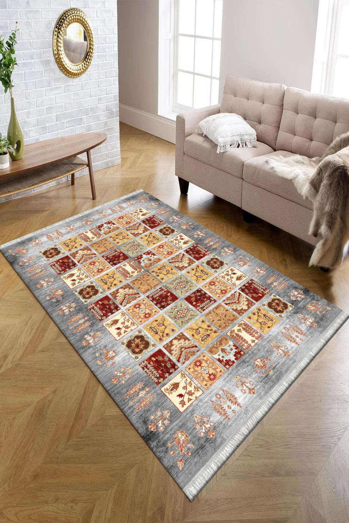 Kreatif Halı Siyah 4 mm Polyester Antibakteriyel Yıkanabilir İnce Kaymaz Dikdörtgen Makine Dokuma Salon Halısı 100x150 cm
