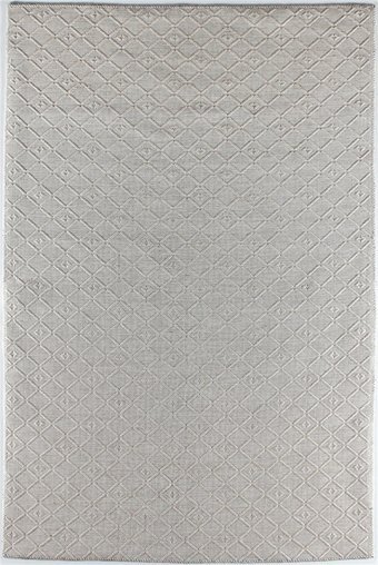 Kreasyon Halı Shadows A0037 Krem 4 mm Pamuk Yıkanabilir Kalın Kaymaz Pamuk Taban Dikdörtgen Makine Dokuma Salon Halısı 120x200 cm