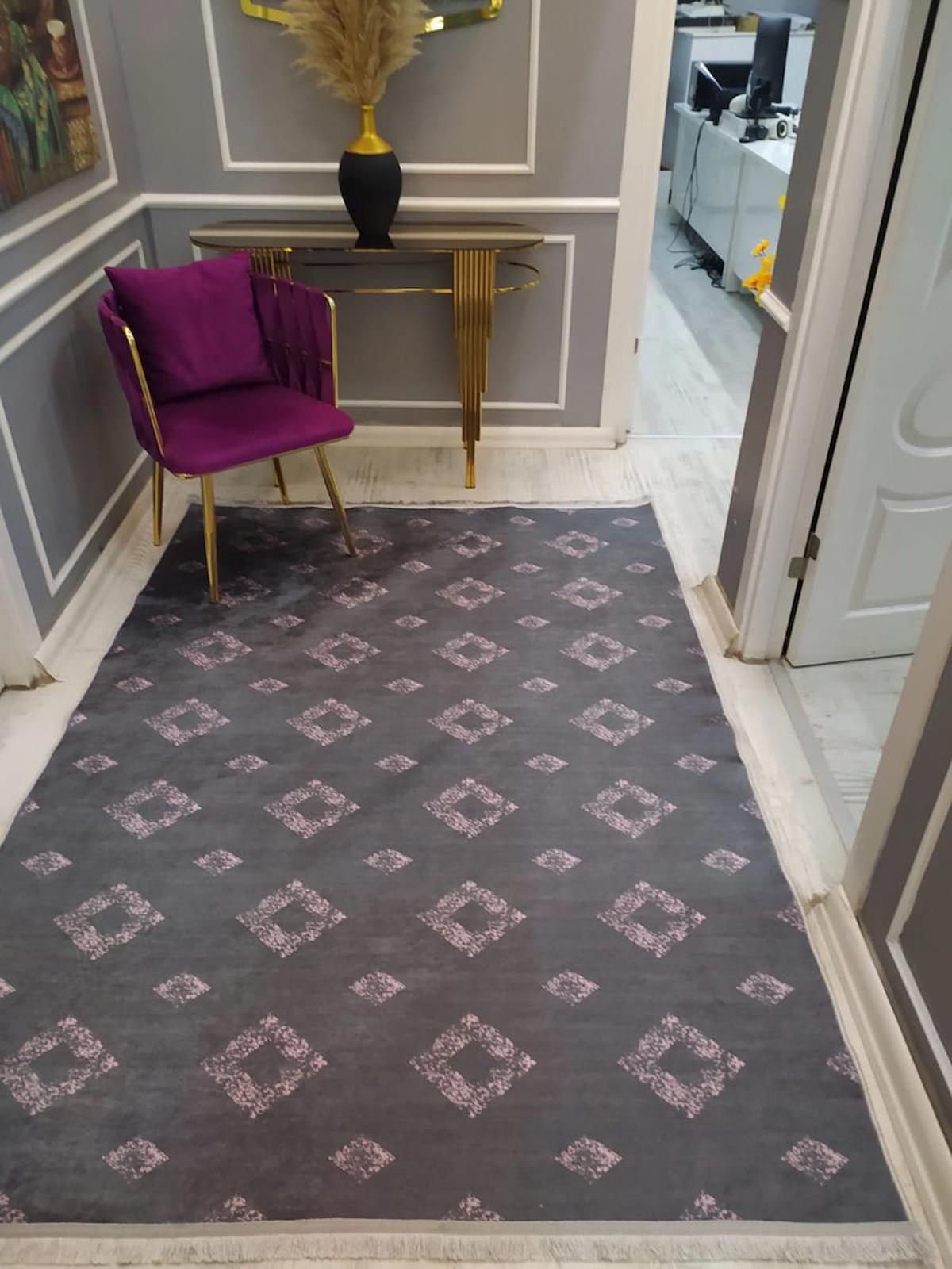 Doruklar Home Collection Krem 0.8 mm Polyester Yıkanabilir Kaymaz Taban Dikdörtgen Makine Dokuma Halı 100x200 cm
