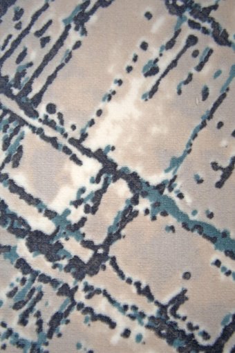 Dijidekor Trend Mavi 7 mm Polyester Antistatik Yıkanabilir Orta Kaymaz Dot Taban Dikdörtgen Makine Dokuma Salon Halısı 100x200 cm