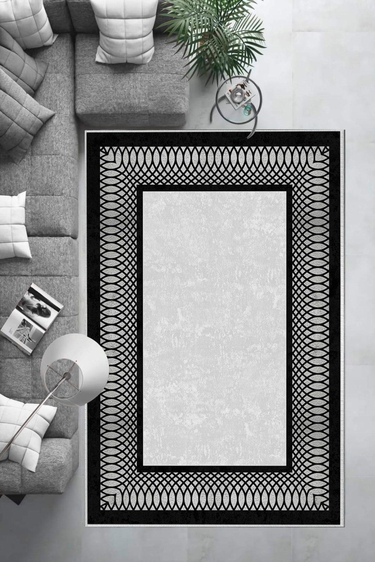 Aldora B1229 Yeşil 9 mm Deri Toz Tutmaz Yıkanabilir İnce Kaymaz Deri Taban Dikdörtgen Makine Dokuma Salon Halısı 80x500 cm