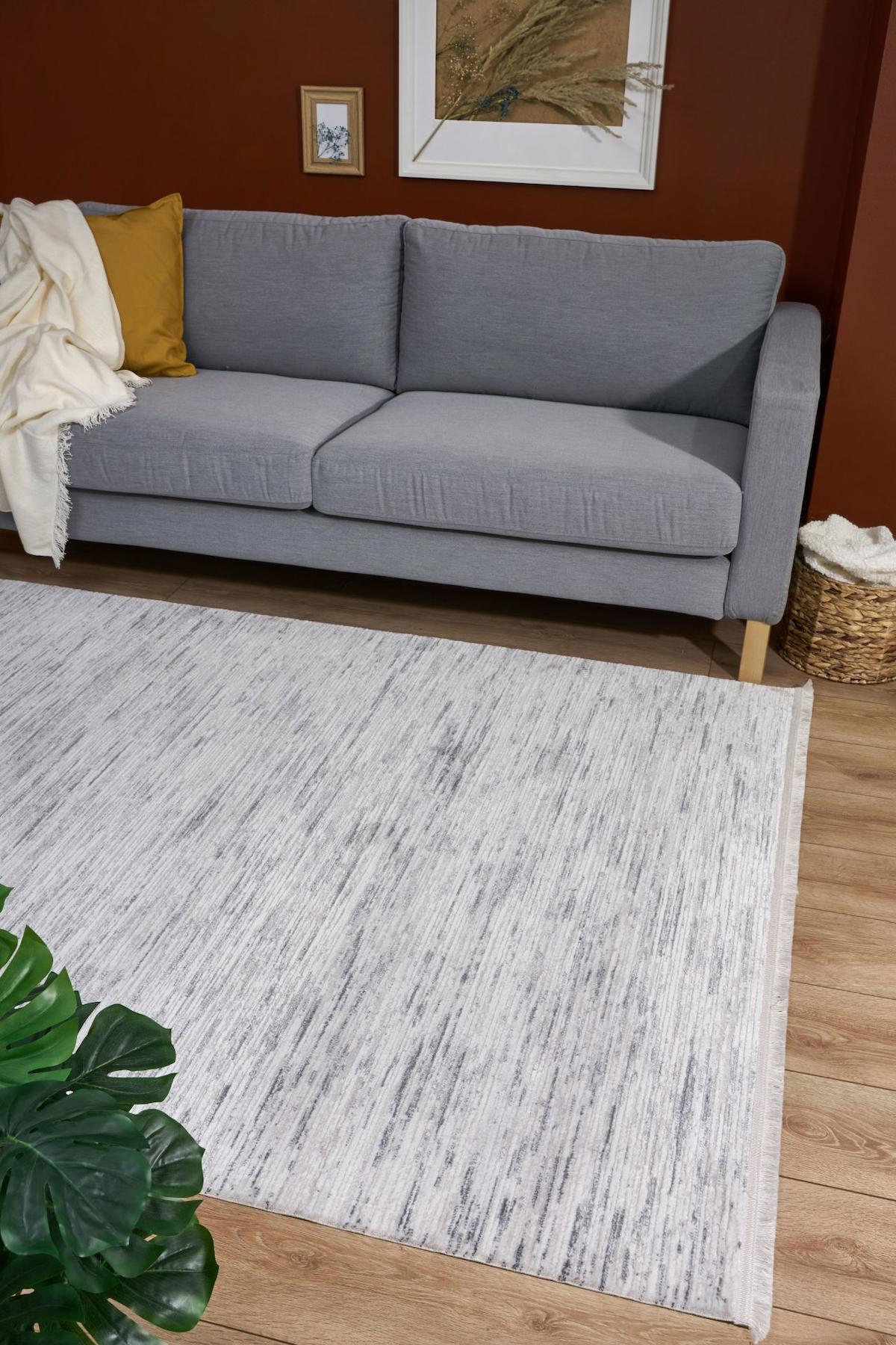 Apex Vivaldi 9732 Çok Renkli Pamuk Yıkanabilir İnce Kaymaz Jüt Taban Dikdörtgen Makine Dokuma Salon Halısı 80x300 cm