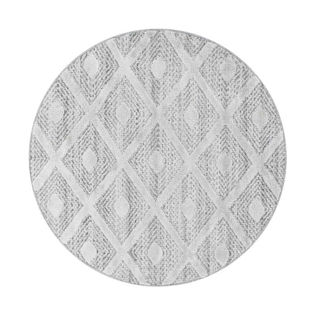 Carpettex Gri 15 mm Polyester Antialerjenik Yıkanabilir Kalın Kaymaz Taban Doğa Temalı Dikdörtgen Makine Dokuma Antre-Salon-Yatak Odası Halısı 120x180 cm