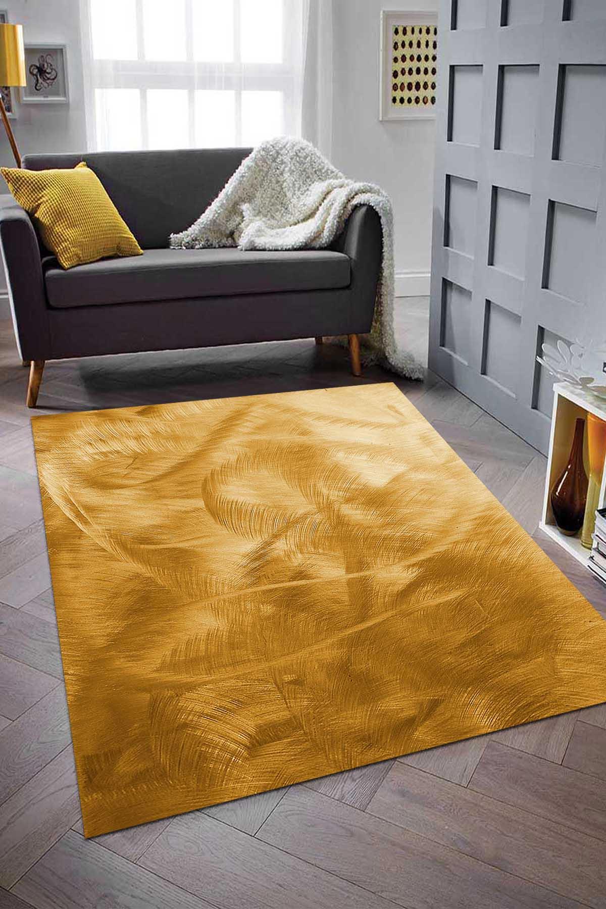 Aida Home Nigra Krem 0.5 mm Pamuk Antibakteriyel Yıkanabilir İnce Kaymaz Şönil Taban Dikdörtgen Makine Dokuma Salon Halısı 80x200 cm