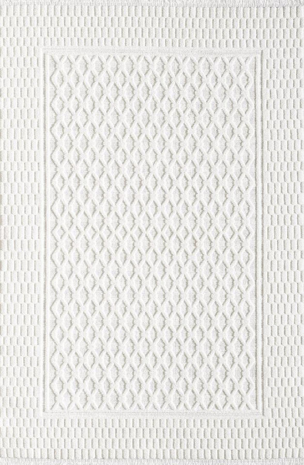 Pierre Cardin Quenta Krem 9 mm Mikropolyester Yumuşak Yıkanabilir Kalın Kaymaz Dikdörtgen Makine Dokuma Salon Halısı 100x150 cm