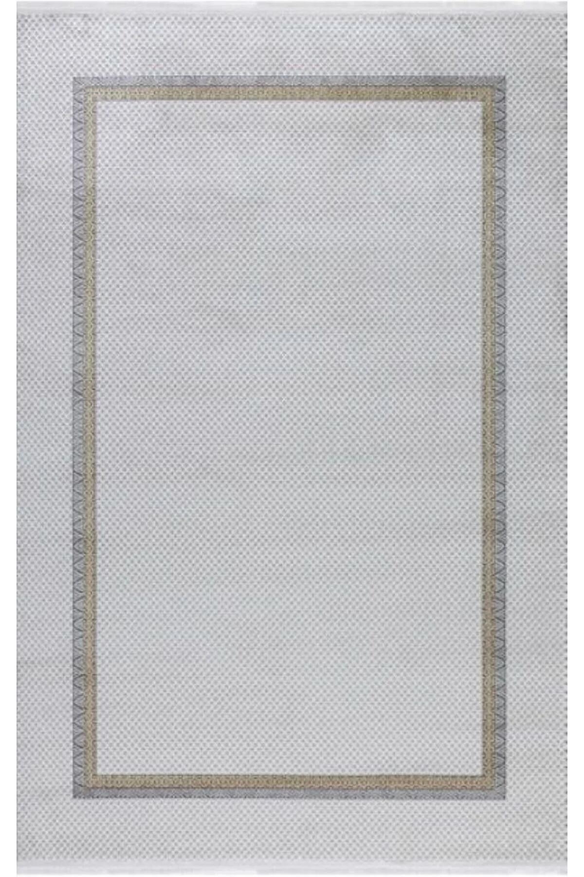 Padişah Sümela 67011 Krem 9 mm Akrilik Yıkanabilir İnce Dikdörtgen Makine Dokuma Salon Halısı 80x100 cm