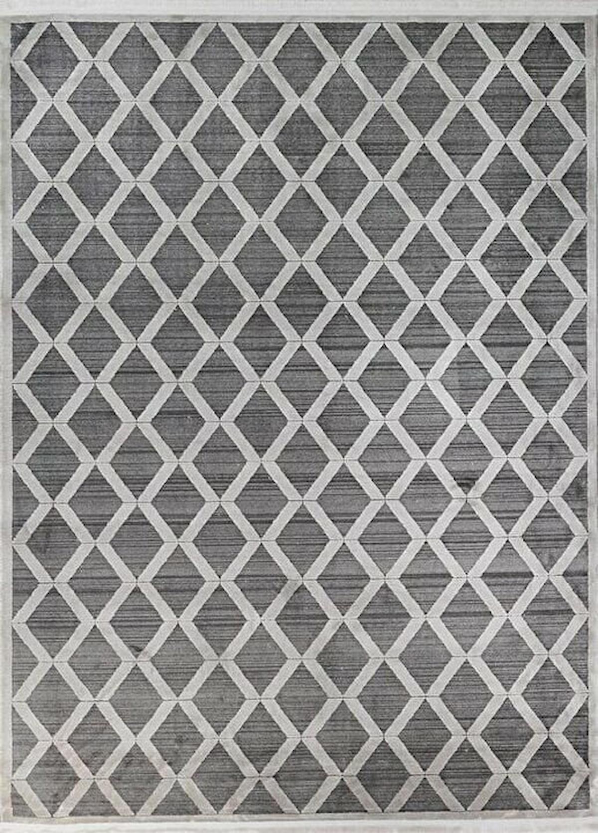 Gümüşsuyu Pera 13387 Çok Renkli 6 mm Polyester Antibakteriyel Yıkanabilir İnce Kaymaz Geometrik Dikdörtgen Makine Dokuma Salon Halısı 80x200 cm