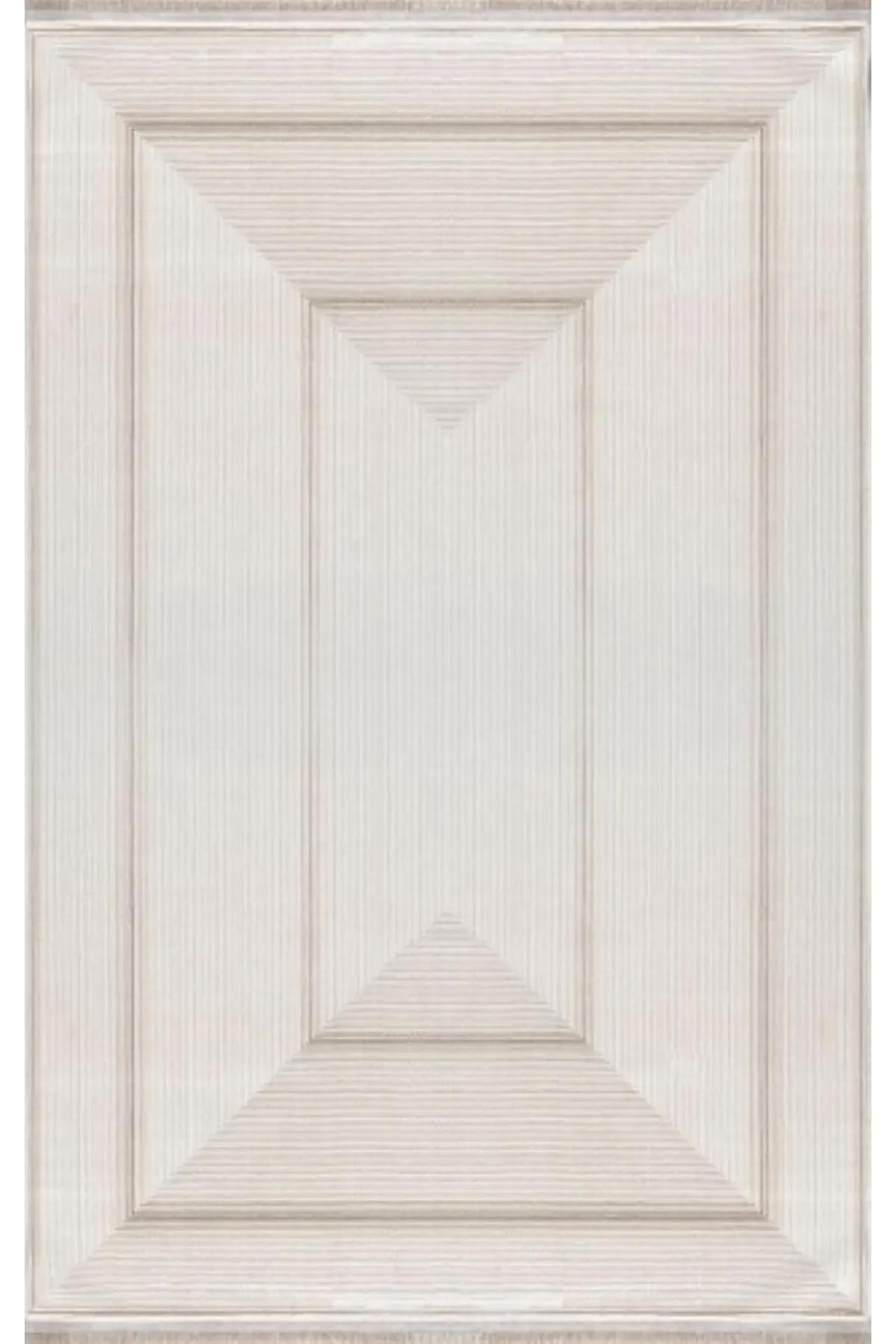 Merinos  Lion 62752 Krem 8.5 mm Mikropolyester Antibakteriyel Yıkanabilir Kalın Kaymaz Dikdörtgen Makine Dokuma Salon Halısı 100x200 cm