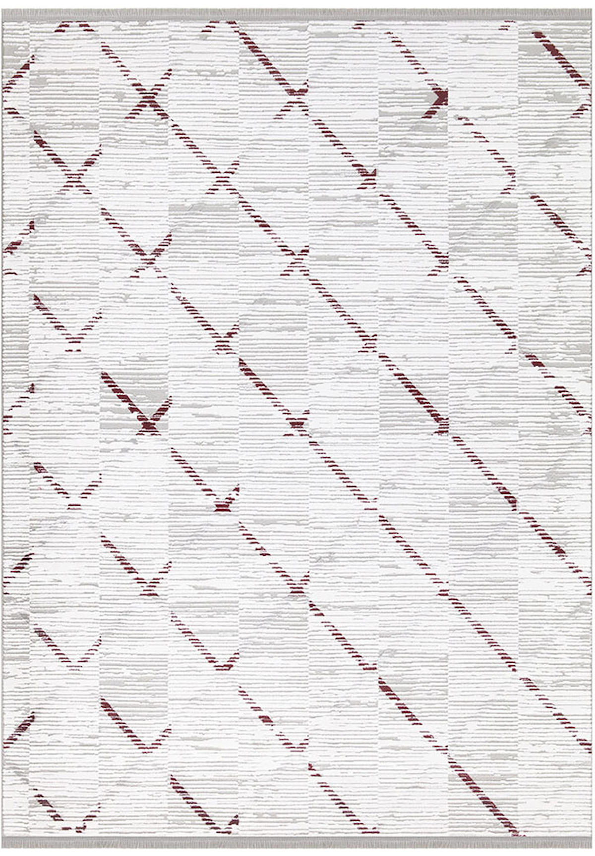 İpek Home Gaspara 14854 Krem 10 mm Akrilik Yıkanabilir Orta Kaymaz Pamuk Taban Geometrik Dikdörtgen Makine Dokuma Antre-Çocuk Odası-Salon-Yatak Odası Halısı 80x150 cm