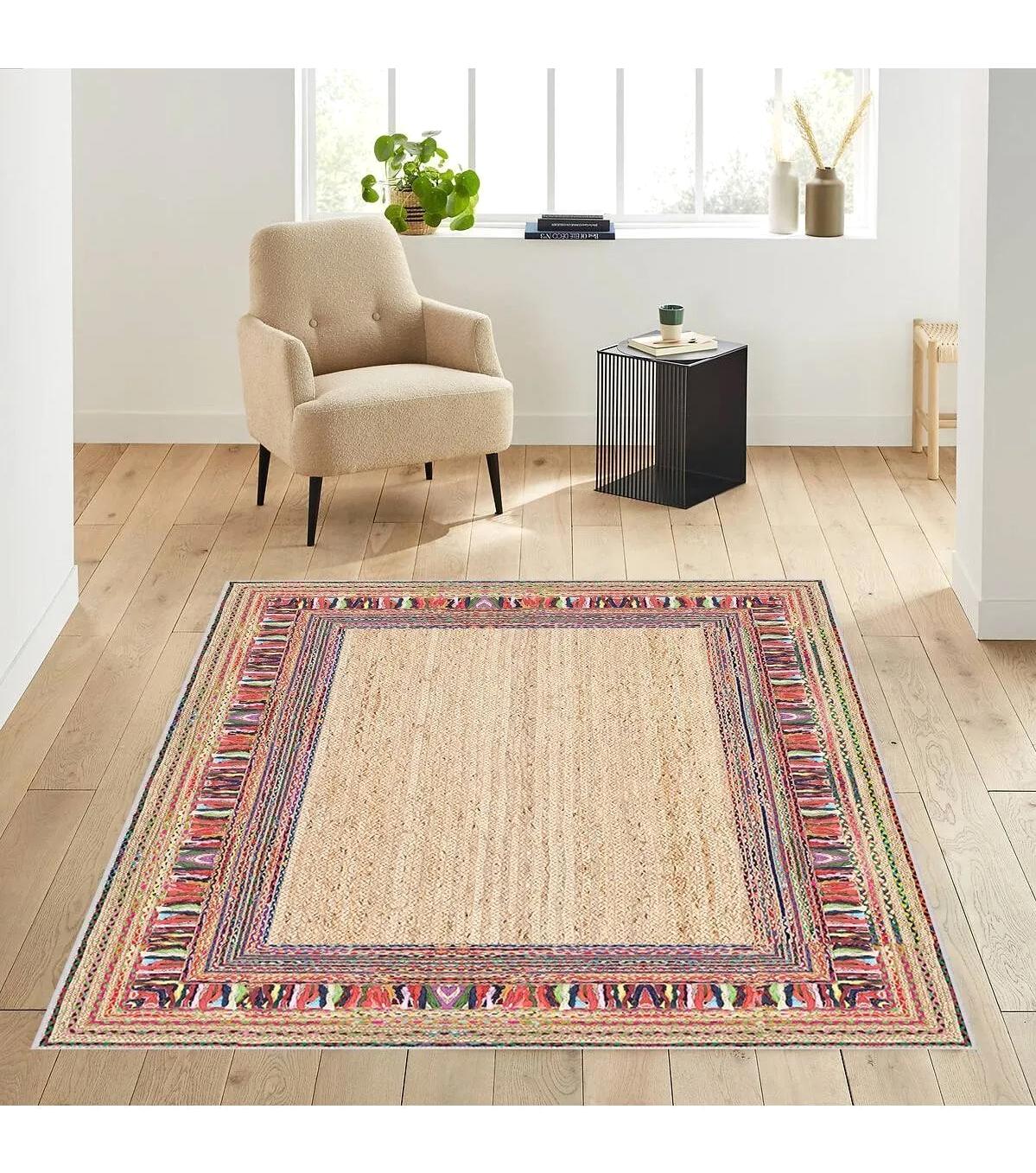 Rovigo Home RVG1901-SD322 Krem 8 mm Polyester Antibakteriyel-Leke Tutmaz-Toz Tutmaz Yıkanabilir İnce Kaymaz Dot Taban Dikdörtgen Makine Dokuma Salon Halısı 80x150 cm