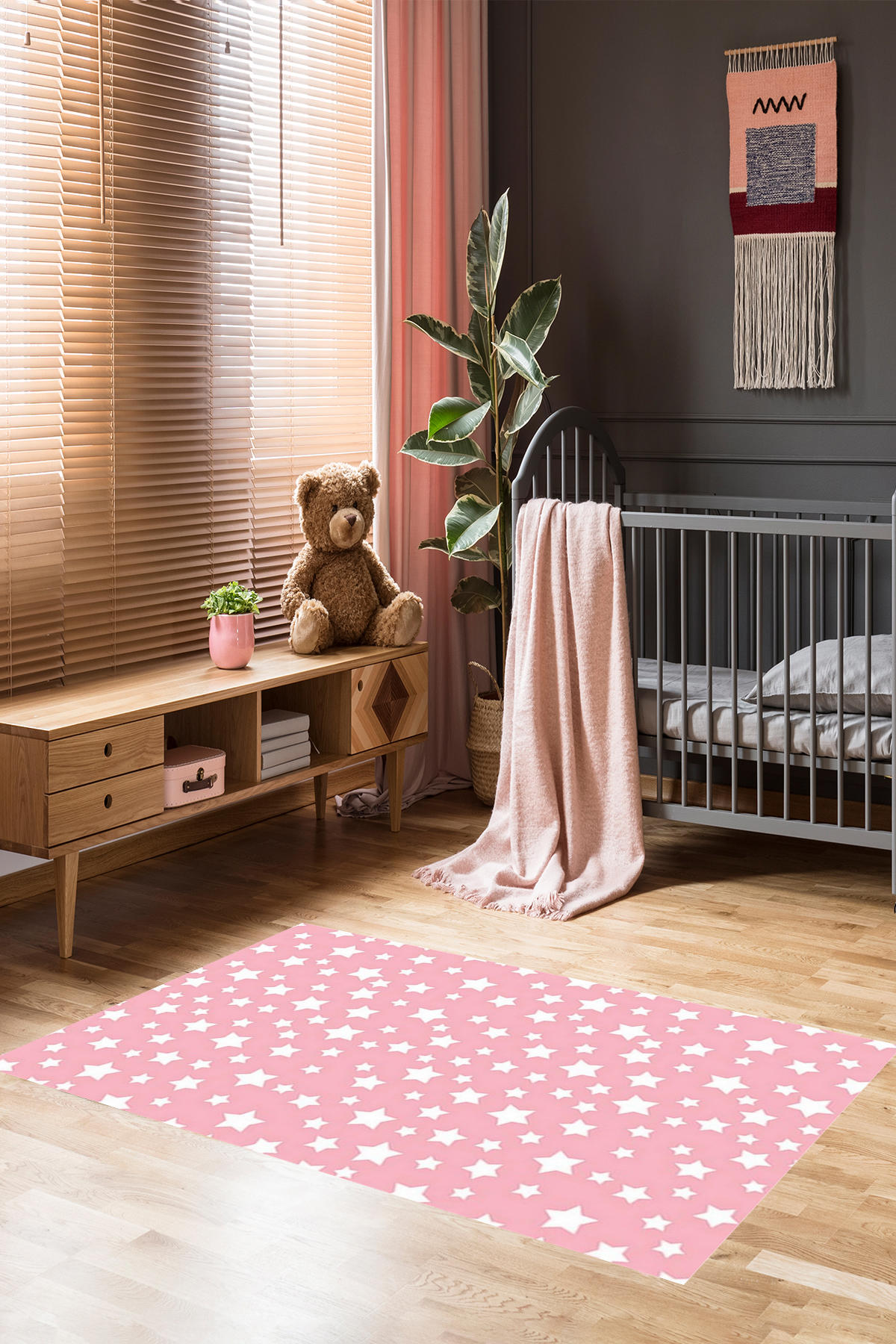 Homier Collection H-CK-10109A Çok Renkli 9 mm Pamuk Antibakteriyel Yıkanabilir Orta Kaymaz Dikdörtgen Makine Dokuma Çocuk Odası Halısı 200x300 cm