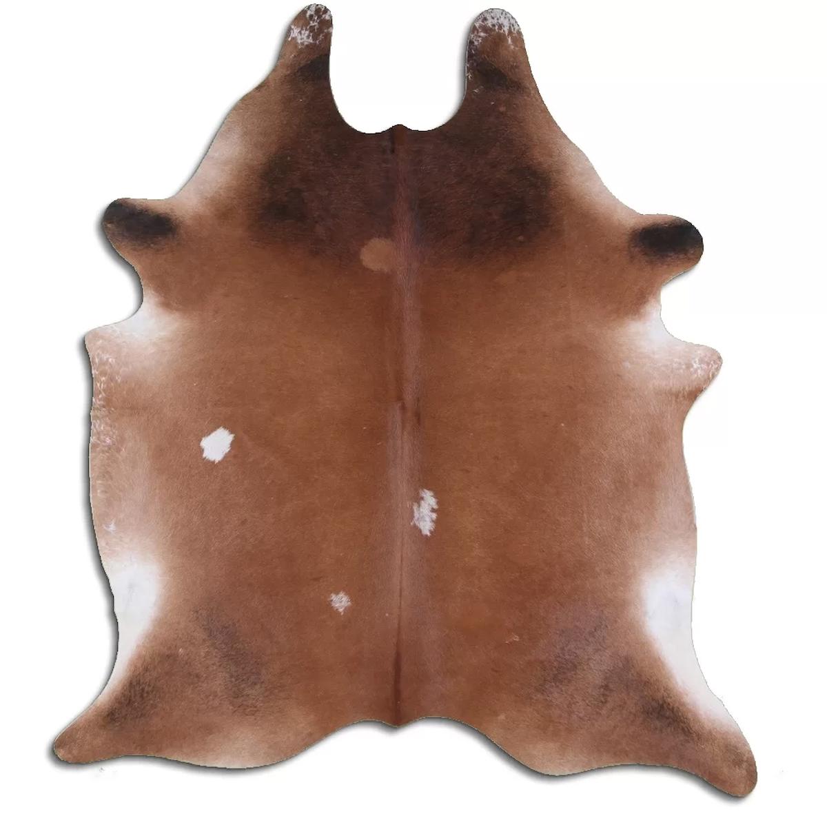 Fiesta Leather Art 65356 Krem 51 mm Deri Toz Tutmaz Yıkanabilir İnce Kaymaz Deri Taban Oval Makine Dokuma Salon Halısı 140x250 cm