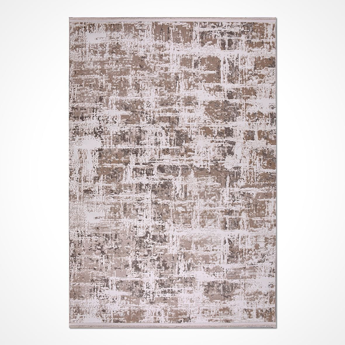 Crea Halı Pınar 9450BB Krem 6 mm Polipropilen Toz Tutmaz Yıkanabilir İnce Soyut Temalı Dikdörtgen Makine Dokuma Salon Halısı 180x220 cm