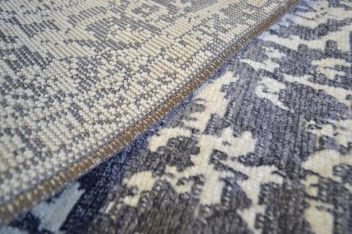 Giz Home Natura Gri 7 mm Polyester Yıkanabilir İnce Kaymaz Taban Dikdörtgen Makine Dokuma Salon Halısı 200x290 cm