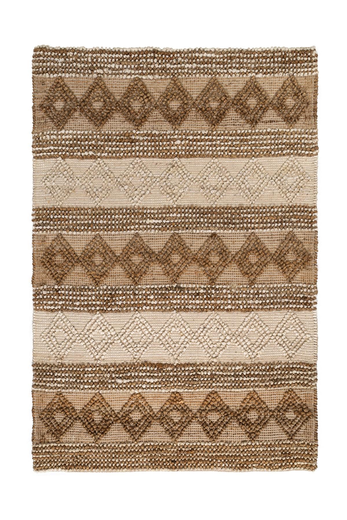 Çam Halı Maldiv MD25A Krem 12 mm Silinebilir Yıkanabilir Orta Dikdörtgen El Dokuması Oturma Odası Halısı 120x180 cm