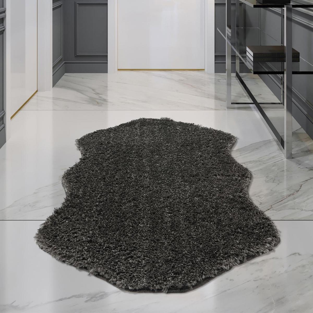Eurobano Füme 40 mm Polyester Silinebilir Yıkanabilir Kalın Kaymaz Makine Dokuma Salon Halısı 160x230 cm