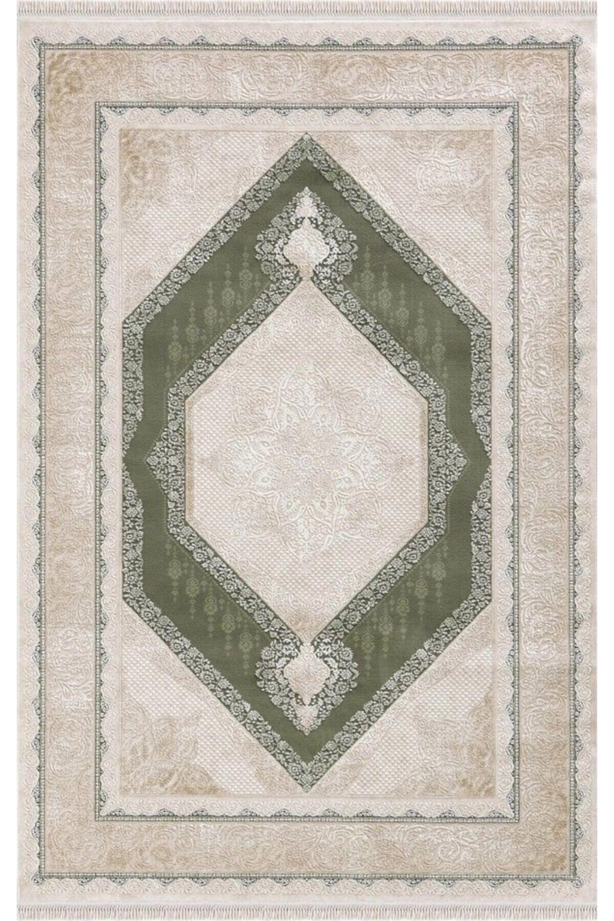 Merinos  Rodin 19769 Çok Renkli Mikropolyester Yıkanabilir Kalın Kaymaz Lateks Taban Dikdörtgen Makine Dokuma Salon Halısı 80x500 cm