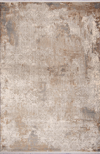 Kreasyon Halı Biblos 9311 Vizon 8 mm Akrilik Antialerjenik Yıkanabilir Kalın Kaymaz Jüt Taban Dikdörtgen Makine Dokuma Salon Halısı 80x150 cm