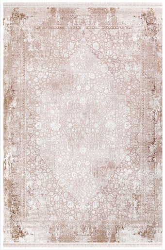 Dinarsu Arora 31886 Vizon 10 mm Akrilik Yıkanabilir Kalın Kaymaz Taban Dikdörtgen Makine Dokuma Salon Halısı 160x230 cm