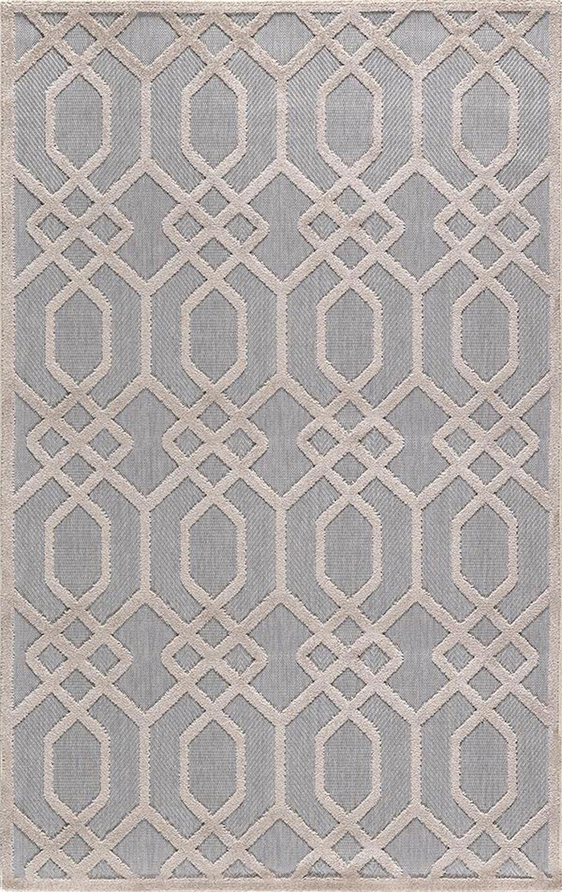 Merinos  Launge 54094 Gri 6 mm Polyester Antibakteriyel Yıkanabilir Kalın Kaymaz Geometrik Dikdörtgen Makine Dokuma Salon Halısı 160x250 cm