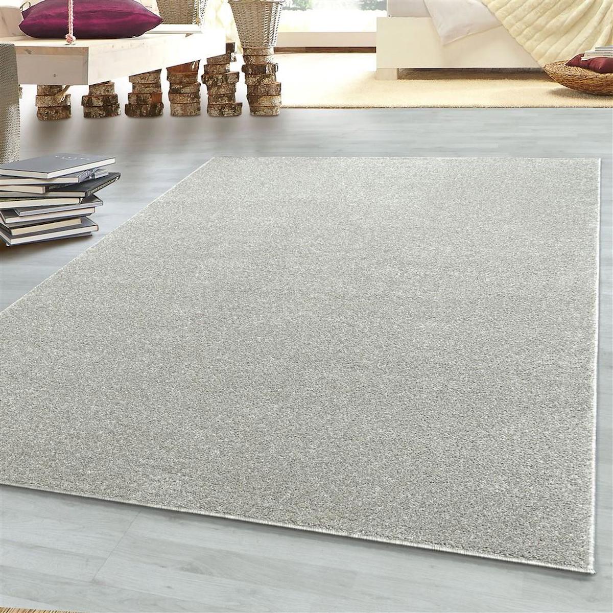 Red Halı Krem 8 mm Polipropilen Antibakteriyel Yıkanabilir Kalın Kaymaz Jüt Taban Dikdörtgen Makine Dokuma Salon Halısı 160x300 cm